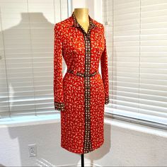 Nwot Diane Von Furstenberg One Of A Kind Dress In Firm Silk. Buttoned Up, Long Sleeve, Same Character Silk Belt. Fabric: 100% Silk, Firm, Light Stretch. Size 4. Measurements: Length 38” Armpit To Armpit 17” Waist 14.5” Sleeve 23” Hips 19”. Condition New, Never Worn, No Any Flaws. Same Day Shipping. All Proceeds Go To Charity. Dress Red, Von Furstenberg, Diane Von, Diane Von Furstenberg, Silk Dress, Red Dress, Red White, Button Up, Size 4