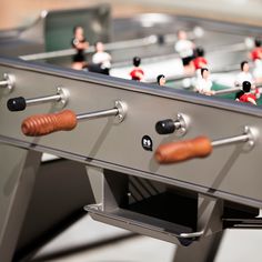 a foo - o - ball table is shown with many pieces of wood sticking out of it