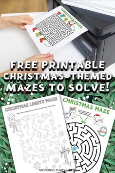 Discover the joy of the holiday season with Free Printable Christmas Mazes! These six mazes are adorned with Christmas themes, providing a perfect activity for young children to develop their problem-solving and logical thinking skills. Ideal for classroom use or as a fun holiday activity, they cater to different levels of difficulty, ensuring enjoyment for all ages. Bring some festive cheer and educational fun into your home this Christmas. Visit The Purple Pumpkin Blog for the free printable. Holiday Worksheets For Kids, Christmas Maze, Fun Worksheets For Kids, Holiday Worksheets, Purple Pumpkin, Fun Worksheets, Free Christmas Printables, Logical Thinking, Seasonal Crafts