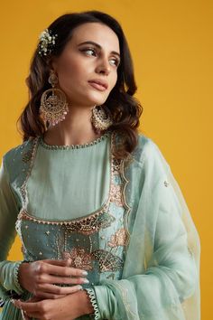 Aayushi Maniar | Aqua Anarkali Set | INDIASPOPUP.COM Luxury Anarkali Set With Embroidered Neckline, Luxury Naqshi Anarkali Set For Reception, Luxury Bollywood Turquoise Anarkali Set, Luxury Organza Anarkali Set With Pearl Embroidery, Luxury Anarkali Set With Zari Work For Celebration, Luxury Turquoise Anarkali Set With Resham Embroidery, Luxury Handwork Anarkali Set For Festivals, Luxury Pista Green Anarkali Set With Resham Embroidery, Luxury Semi-stitched Naqshi Anarkali Set