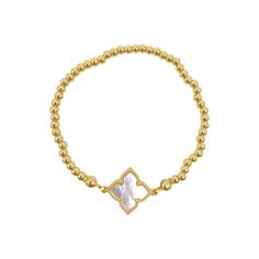 Add some flair to your outfit with this Adornia Brass & Mother of Pearl Flower Ball Bracelet. Add some flair to your outfit with this Adornia Brass & Mother of Pearl Flower Ball Bracelet.  Metal: brass Finish: polished Packaging: pouch Plating: 14k gold Charm size: .5 in. Size: One Size. Color: White. Gender: unisex. Age Group: adult. Material: Gold Plate. Packaging Pouch, Ball Bracelet, Flower Ball, Pearl Flower, Gold Charm, Brass Finish, Stretch Bracelets, Mother Of Pearl, Gender Female