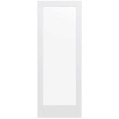 an empty white door on a white background