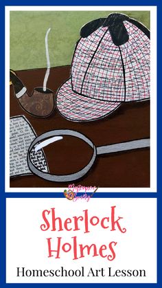 the book cover for sherlock homes, featuring an image of a hat and pipe