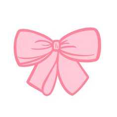 a pink bow on a white background is shown in this file for use as an icon