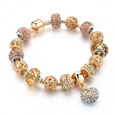 #accesoriosmoda Trendy Bracelets, Luxury Bracelet, Turkish Jewelry, Gold Bracelet For Women, Chan Luu, Personalized Bracelets, Gold Plated Bracelets, Charm Bangle, Crystal Charm