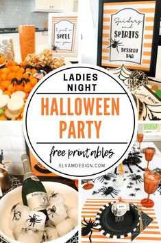 ladies night halloween party free printables