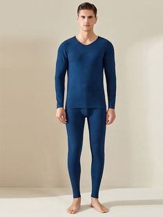 Specification : Color: Green, Blue, Red, Coffee, Grey, Black Size: S, M, L, XL, 2XL, 3XL Material: Nylon, Silk, Wool Style: Casual, Home, Comfortable Season: Spring, Autumn, Winter Item Type: Thermal Sets Package included: 1*Set Blue Long Sleeve Sleep Sets, Blue Long Sleeve Stretch Sleepwear, Blue Stretch Long Sleeve Sleepwear, Casual Blue Sleepwear For Winter, Blue Crew Neck Loungewear Set, Blue V-neck Sleep Set, Blue Stretch Sets For Winter, Blue V-neck Sleepwear Set, Fitted Blue Winter Sleepwear