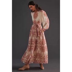 Sweetly Adorned With Elegant Florals, This Maxi Dress Is The Epitome Of Sartorial Sophistication. Just Add Heels For A Soire-Ready Ensemble That's Bound To Take Center Stage. Viscose; Polyester Lining Removable Belt Maxi Silhouette Button Front Hand Wash Imported Standard Falls 56.5" From Shoulder; Hem Hits Below The Ankle New With Tags/ Never Worn Line Thru Tag Is To Prevent Store Return B5 Anthropologie Maxi Dress, Eyelet Maxi Dress, Split Maxi Dress, Flowy Maxi Dress, Halter Maxi Dresses, Maxi Knit Dress, Striped Maxi Dresses, Chiffon Maxi Dress, Lace Maxi