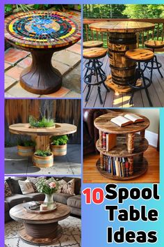 10 spool table ideas for the garden or patio - diy crafts and projects