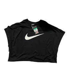 Brand New With Tags Never Worn Size Xl Nike Black T-shirt For Spring, Nike Cotton Oversized Tops, Trendy Nike Sports Tops, Oversized Nike Cotton Top, Oversized Cotton Nike Tops, Black Oversized Logo Print Top, Oversized Black Top With Logo Print, Nike Black Tops With Logo Print, Nike Oversized Short Sleeve Tops