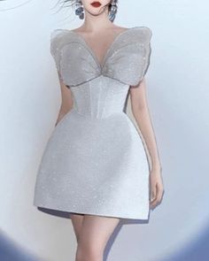 Details:    25% OFF All Site Promo Now. Plus   Extra10% OFF   1st Order. Free Exchange & Easy Returns.    Easy todressed like an angel with this   butterfly angle wing dress  . It features sequin mesh butterfly wings with sequin beads embellished, shaping bodice deisgn, textured bodice curve shaping, high waisted hourglass detailing and comfortable in all the right places.     Sparkly pretty wings angel dress    is classic for rehearsal dinner, birthday, halloween, vacation outfit, work, streets, beach, music festivals, resorts, parties, cocktails, dances and dates.   Material: Polyester Color:Silver White Size Details:     Design: Butterfly, Bodice, Anglewing, Angelcore, Decor, Formal, Mini Length and Trendy Style. Weight: approx 0.41 kg Machine Wash Cold. Delivery: 9-14 Business Days Del Corset Party Dress, Dress Minimal, New Look Dresses, Wings Dress, Sporty Dress, Angel Dress, Lace Dress Vintage, Runway Dresses, Long Sleeve Knit Dress