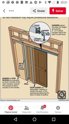 the diagram shows how to install an external door and frame in order to make it easier for