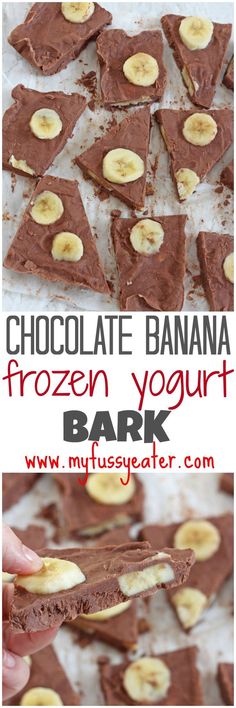 chocolate banana frozen yogurt bark for later