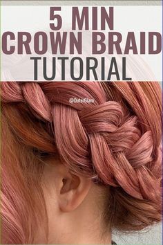 Whether you're rushing to work, heading out for a date, or just want a chic everyday look, mastering the 5-minute crown braid can be a game-changer for your hair routine. If you're trying to elevate your hairstyle game effortlessly, this tutorial is for you. Discover step-by-step instructions and essential techniques to create a stunning crown braid in no time. Crown Braids Tutorial, Wreath Braid Hair, How To Braid Crown Half Up, Braided Crown Tutorial Easy, Braided Hair Crown Tutorial, Half Up Halo Braid, Wednesday Braid Crown, How To Braid A Crown Hair Tutorials, How To Do A Crown Braid Step By Step