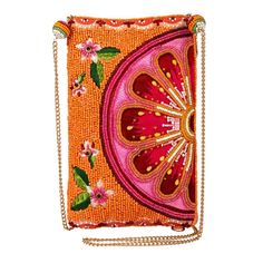 Sun Sweet Crossbody Phone Bag – Cottonways Fruity Design, Mary Frances Bags, Chain Strap Top, Mary Frances Handbags, Beaded Crossbody Bag, Spring Handbags, Crossbody Phone Bag, Mary Frances, Functional Fashion