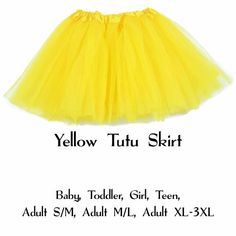 ► IN STOCK AND AVAILABLE FOR IMMEDIATE SHIPMENT ◄ Sold individually in 7 sizes from baby to Adult XL-3XL, these Yellow Tutus are available at wholesale prices. Each tutu has three layers of polyester tulle, with a satin encased elastic waistband. Try layering multiple tutus for an even fluffier look! These tutus are great for: *Birthday party favors *Dress-up / Costumes *Fun Runs *Sports/Cheer Teams *Embellishing and decorating *Dance or Theater groups *Photo shoots *And so much more! If you nee Emma Wiggle Costume, Groups Photo, Maternity Tutu, Bachelorette Tutu, Adult Cake Smash, Yellow Tutu, Gold Tutu, Dance Tutus, Black Tutu