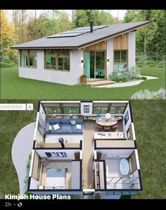 Tiny House Village, Small Cottage House Plans, Small House Layout, Modern Small House Design, Tiny House Loft, A Frame House Plans, Tiny House Community, Tiny House Inspiration, Small House Floor Plans