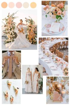 Elegant peach, blush pink and cream wedding theme Peach Color Wedding Decoration, Peach Summer Wedding Colors, Peach And Blush Wedding Centerpieces, Champagne Gold And Peach Wedding, Apricot Themed Wedding, Peach Colour Wedding Theme, Wedding Cream Colors, Wedding Themes Peach, Champagne And Peach Wedding Theme