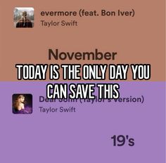 the text reads, november today is the only day you can save this