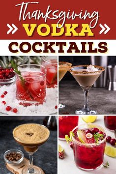 thanksgiving vodka cocktails with text overlay