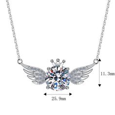 Take flight with this beautiful S925 Silver Angel Feather Wings Round Cut CZ Diamond Pendant Necklace! Crafted with a striking design and detail of angel wings adorned with round-cut CZ diamonds, it's sure to be a statement piece. So spread your wings and soar into the unknown! Made of 925 Sterling Silver Made to order: Please allow 5-10 days to process your order Tarnish-proof Water-proof Create with 925 sterling silver & white gold plated Safe for sensitive skin Stone: CZ diamonds Product keyw Ali D'angelo, قلادات متدلية, Angel Feather, Angel Feathers, Blood Diamond, Feather Wings, Creating Jewelry, Blue Zircon, Cz Diamond