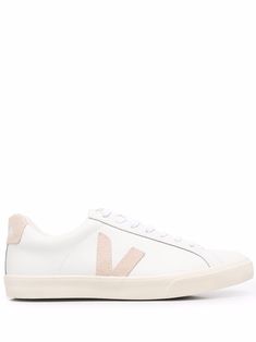 Find VEJA Esplar Low-top Sneakers on Editorialist. white/pink leather panelled design round toe front lace-up fastening branded heel counter branded insole flat rubber sole We've partnered with Good On You — an independent agency that rates how brands perform in relation to their impact on the planet, people and animals, with a multi-criteria rating simplified to a five points scale. In order to be awarded our conscious label, larger brands need to score a minimum of four out of five ('Good'), while smaller brands must score at least three out of five ('It's a start'). This item comes from a brand rated four out of five ('Good') by Good on You at the time it was added on FARFETCH. Please note, this is a brand-level rating and does not guarantee that this product is made with conscious mate Planet People, Dolce E Gabbana, Van Cleef Arpels, Summer Beach Wear, Pump Sandals, Ballet Flat Shoes, Outer Banks