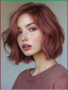 Makeup With Brown Hair, Fall Hair For Olive Skin Tone, Dusty Rose Brown Hair, Blonde Hair Pink Skin Tone, Cool Hair Women, Hair Colour Ideas Pink, Pastel Colors Hair, Soft Hair Color Ideas, 2024 Haircolors