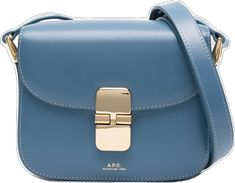 Blue Bags, A P, Leather Shoulder Bag, Shoulder Bag, Leather, Blue