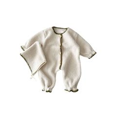 A.A.Y - Baby Fleece Overall Long Jumpsuit Cream Cotton Onesie For Winter, Winter Onesie For Playtime, Winter Cream Cotton Onesie, Winter Playtime Solid Onesie, Winter Playtime Solid Color Onesie, Beige Long Sleeve Onesie For Playtime, Cream Long Sleeve Onesie For Playwear, Winter Long Sleeve Bubble Romper For Playtime, Cute White Jumpsuits And Rompers For Fall