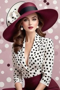 Elegant Hats, Lace Thong, Style Mistakes, Classy Women, Looks Vintage, Elegant Outfit, Dot Dress