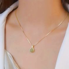 Brand New 14k Gold Women's Round Jade Pendant Necklace Details: 20" Chain Length 14k Gold Plated Sterling Silver Natural Jade (.4" Tall Pendant) Genuine 1ct Lab Created Diamonds Retail Price $300 Buy With Confidence From A Trusted Seller With A 99%+ Feedback Rating! A0148 (Id-638) Jade Pendant Necklace Gold, Pear-shaped Gemstone Diamond Necklace As Gift, Yellow Gold Pear-shaped Necklace For May Birthstone, Pear-shaped Gemstone Diamond Necklace Gift, Pear-shaped Diamond Necklace For Gift, Gold Diamond Necklace With Pear-shaped Gemstone, Gold Pear-shaped Gemstone Diamond Necklace, Gold Pear-shaped Diamond Necklace With Gemstone, Pear-shaped Gold Gemstone Necklace