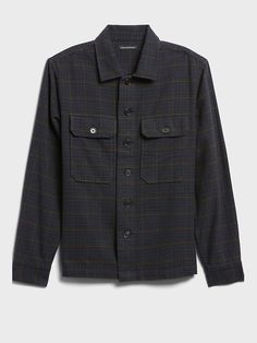 Saw this on Banana Republic: Flannel Shirts, Autumn 2022, Men Fashion Casual Outfits, Check Shirt, Clothes Collection, Soft Flannel, Black Plaid, Classic Shirt, Flannel Shirt