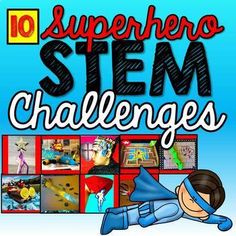 10 Superhero STEM Challenges by Miss Rainbow Education | Teachers Pay Teachers Fairy Tale Stem Activities, Fairy Tale Stem, Superhero Camp, Super Hero Activities, 40 Book Challenge, Fairy Tales Preschool, Gym Games For Kids, Hero Crafts, Lesson Plan Sample