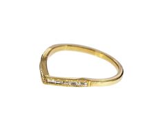 Hazeline Diamond Baguette Band - TWISTonline Classic Gold Baguette Diamond Ring, Timeless Gold Baguette Diamond Ring, Gold Baguette Diamond Ring For Formal Occasions, Formal Gold Baguette Diamond Ring, Gold 14k Baguette Diamond Ring, Formal Yellow Gold Baguette Diamond Ring, Yellow Gold Baguette Cut Single Diamond Ring, Yellow Gold Baguette Cut Diamond Wedding Ring, Gold Baguette-cut Diamond Ring With Single-cut Diamonds