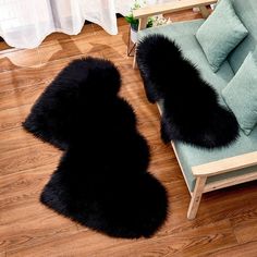 Material: Plush Fabric Faux Sheepskin Rug, Rash Guard Swimwear, Modern Interior Decor, Faux Fur Rug, Fluffy Rug, Sheepskin Rug, Plush Fabric, Carpet Decoration, Double Heart