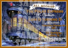 the polar express is celebrating its 30th anniversary with an evening train ride on it's tracks