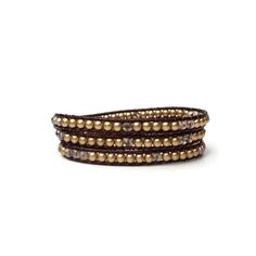 "This stunning gold and maroon triple wrap beaded bracelet is the perfect accessory for your favorite fall outfit. This triple wrap bracelet is made with 4mm gold Czech glass beads with additional 4mm light gold crystal beads. You will want to wear this trendy bracelet all year long. It's comfortable enough to wear in the office all day without it interfering with keyboard work. This bracelet is made to fit a 6 1/2\" - 7 1/2\" wrist comfortably. It measures 21\" to the first button closure, 22\" Gold Multi-strand Wrap Bracelet For Gift, Adjustable Gold Wrap Bracelet, Gold Adjustable Wrap Bracelet, Gold Stackable Wrap Bracelet, Adjustable Gold Bohemian Wrap Bracelet, Gold Adjustable Bohemian Wrap Bracelet, Bohemian Beaded Gold Wrap Bracelet, Gold Wrap Bracelet With Spacer Beads As Gift, Gold Hand-wrapped Beaded Bracelets