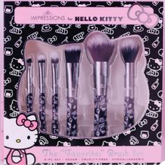 hello kitty makeup brush set in its packaging