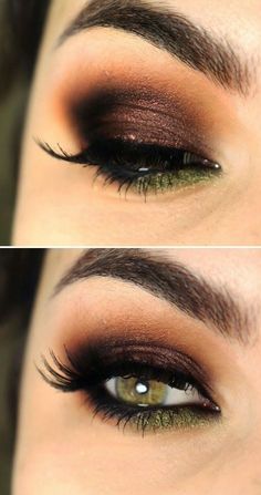 Eyeshadow Looks For Hazel Green Eyes, Makeup Hazel Eyes, Cowgirl Makeup, Carnaval Make-up, Hazel Eye Makeup, Fun Makeup, Smokey Eye Makeup Tutorial, Eye Makeup Pictures