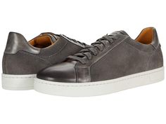 Magnanni Elonso Lo II - Men's Shoes : Grey/Grey Stamp : Strut in confidence, style, and comfort when you're wearing Magnanni Elonso Lo II sneakers. Leather upper. Lace closure. Round-toe silhouette. Leather lining and insole. Synthetic outsole. Made in Spain. Measurements: Weight: 1 lb 1 oz Product measurements were taken using size 9, width M. Please note that measurements may vary by size. Weight of footwear is based on a single item, not a pair. Gray Casual Custom Sneakers With Contrast Sole, Casual Custom Gray Sneakers With Contrast Sole, Gray Casual Sneakers With Contrast Sole, Casual Gray Custom Sneakers With Contrast Sole, Gray Leather Sneakers With Rubber Sole, Modern Fall Sneakers With Rubber Sole, Gray Low-top Sneakers With Removable Insole, Gray Plain Toe Sneakers With Rubber Sole, Casual Custom Low-top Sneakers With Removable Insole