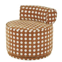 DecMode Polyester Round Swivel Boucle Lounge Chair with White Spots, Brown is a unique addition to your stylish home. This brown side chair is perfect for adding style and comfort to your living room. This item ships in 1 carton. Round chair is fully upholstered in a polyester fabric. Spot clean fabric carefully with water and mild detergent, or have professionally cleaned. Suitable for indoor use only. This item ships fully assembled in one piece. Maximum weight limit is 250 lbs. Can accommodate 1 person. This is a single brown colored side chair. Contemporary style. Boucle Living Room, Wide Armchair, Round Chair, Brown Living Room, Candle Wall Sconces, Living Room Accents, Accent Chairs For Living Room, Living Room Style, Fireplace Accessories