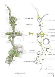 a plan for a park with lots of trees and plants on it, including the walkways