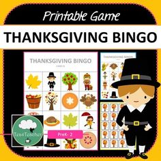 a printable thanksgiving game for kids to play