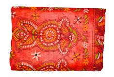 About this item Vintage Indian West Bengal Saree 100% Pure Silk Tie & Dye Sari Kantha What A Beautiful Masterpiece Of A Saree. Base Fabric Is 100% Pure Silk In Yellow And Red Color Multi Amazing Tie And Dye Work. All Over Saree Adorned With Floral And Paisley Design With Multi Color Thread Work. Traditional Kantha Work Is The Highlight Of The Saree. Kantha : Kantha Is A Hand Embroidery Style Traditionally Practiced By Rural Womenfolk In State Of West Bengal. Kantha Embroidery Is Recognized B Red Embroidered Zari Work Fabric For Festival, Red Zari Work Embroidered Fabric For Festival, Red Embroidered Fabric With Zari Work For Festival, Red Handwork Saree For Diwali, Red Chikankari Embroidered Fabric For Traditional Ceremonies, Red Chikankari Embroidery Fabric For Traditional Ceremonies, Traditional Red Dupatta With Handwork, Red Handwork Saree For Festivals, Traditional Red Saree With Floral Embroidery