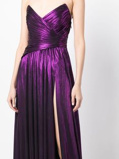 Purple Dress Prom, Empire Waist Evening Dress, Pleated Fashion, Strapless Evening Dress, Purple Prom Dress, Floor Length Dress, Floor Length Skirt, Sequin Gown, Oversized Dress