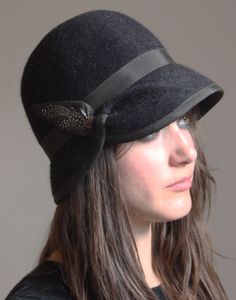 Henrie Cloche by DeodatoMillinery on Etsy Olympia, Felt, United States, Ships, My Style, Hats