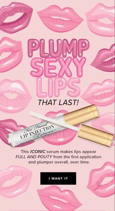 Too Faced Lip Plumper, Makeup Layout, Pouty Lips, Cosmetic Inspiration, Lip Gloss Cosmetics, Two Faced, Beauty Posters, Lip Cosmetics, Email Marketing Design