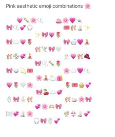 pink aesthetic emoji combinations