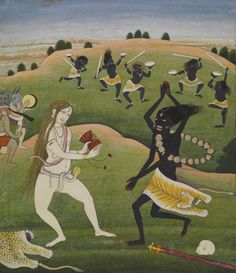 Dance of Shiva and Kali. Punjab, India. 1780. Kundalini Art, Shiva Kali, Kali Maa, Dancing Shiva, Tantra Art, South Asian Art, Mughal Paintings