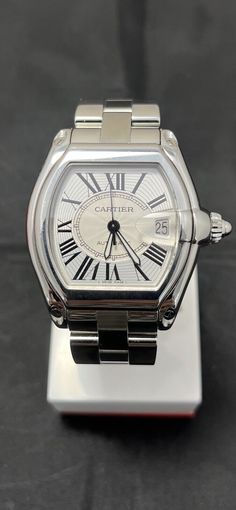 Cartier Roadster Silver Men's Watch - 2510. Excellent condition Working excellent and keep time Fits up to 7.3/4” Sapphire crystal Water resistant 100 M Cartier Roadster, Crystal Water, Silver Man, Men's Watch, Sapphire Crystal, Cartier, Accessories Watches, Wrist Watch, Jewelry Watches